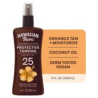 Hawaiian Tropic Protective Tanning Broad Spectrum Sunscreen Oil Spray, SPF 25, 8 fl oz