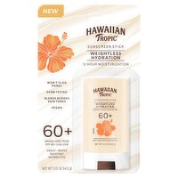Hawaiian Tropic Weightless Hydration Broad Spectrum Sunscreen Stick, SPF 60+, 0.5 oz