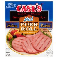 Case's Hickory Smoked Mild Pork Roll, 4 count, 6 ozs