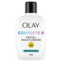 Olay Complete+ Face Moisturizer with Sunscreen SPF 40, For Sensitive Skin, Broad Spectrum Sun Prote