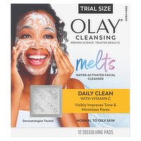 Olay Cleansing Melts Water-Activated Facial Cleanser Trial Size, 12 count