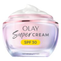 Olay Super Cream with Sunscreen SPF 30, 1.7 oz, Ultra Lightweight Face Moisturizer that hydrates