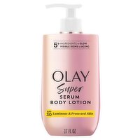 Olay Super Serum Body Lotion with SPF 30, 5-in-1 Visible Skin Benefits Daily UV Protection, 17 fl oz, 17 Fluid ounce