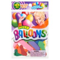 Ja-Ru Mixed Balloons Variety Pack, Age 8+, 100 count