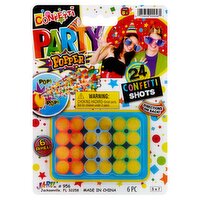 Ja-Ru Confetti Party Popper Confetti Shots, Age 8 +, 6 count