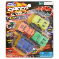 Ja-Ru Speed Shotz Pull Back Truck, Age 4+, 4 count