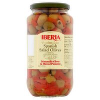 Iberia Premium Select Manzanilla Olives & Minced Pimiento Spanish Salad Olives, 21 oz
