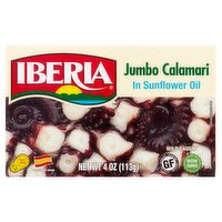 Iberia Jumbo Calamari in Sunflower Oil, 4 oz