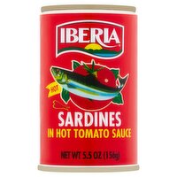 Iberia Sardines in Hot Tomato Sauce, 5.5 oz