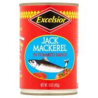 Excelsior Jack Mackerel in Tomato Sauce, 15 oz