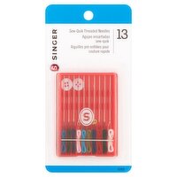 Singer Sew-Quik Threaded Needles, 13 count