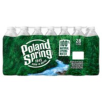 Poland Spring 100% Natural Spring Water, 16.9 fl oz, 28 count