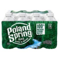 Poland Spring 100% Natural Spring Water Go! Size, 12 fl oz, 12 count