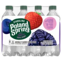 Poland Spring Sparkling with a Twist of Triple Berry Spring Water, 16.9 fl oz, 8 count