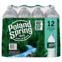 Poland Spring 100% Natural Spring Water, 50.7 fl oz, 12 count