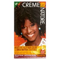 Creme of Nature C10 Jet Black Liquid Permanent Hair Color, 1 application