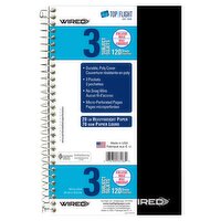 Top Flight Wired 3 Subject 120 Sheets College Rule Notebook