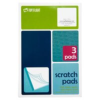 Top Flight Scratch Pads, 100 sheets, 3 count