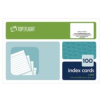 Top Flight Ruled Index Cards, 100 count