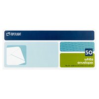 Top Flight No. 10 White Envelopes, 50 count