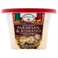 Stella Shredded Parmesan & Romano Cheese, 5 oz