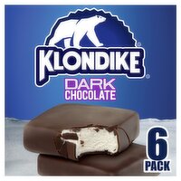 Klondike Dark Chocolate Frozen Vanilla Dairy Dessert Bar, 4.5 fl oz, 6 count