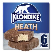 Klondike Heath Milk Chocolate English Toffee Frozen Dairy Dessert Bars, 4 fl oz, 6 count