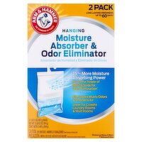 Arm & Hammer Hanging Moisture Absorber & Odor Eliminator, 1 lb 0.1 oz, 2 count