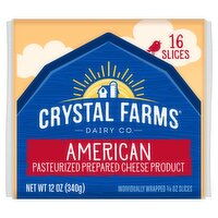 Crystal Farms American Cheese, 3/4 oz, 16 count