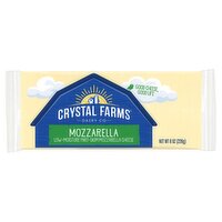 Crystal Farms Low-Moisture Part-Skim Mozzarella Cheese, 8 oz