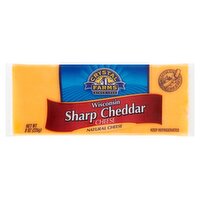 Crystal Farms Wisconsin Sharp Cheddar Cheese, 8 oz