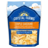 Crystal Farms Triple Cheddar Cheeses, 7 oz