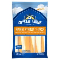 Crystal Farms Spiral String Cheese, 12 count, 10 oz