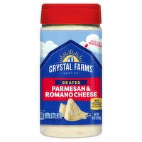 Crystal Farms Grated Parmesan & Romano Cheese, 8 oz