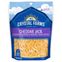 Crystal Farms Shredded Cheddar Jack Cheese, 8 oz