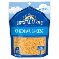 Crystal Farms Finely Shredded Cheddar Cheese, 8 oz