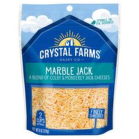 Crystal Farms Shredded Marble Jack Cheese, 8 oz