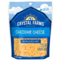 Crystal Farms Shredded Reduced Fat Cheddar Cheese, 7 oz