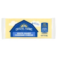 Crystal Farms White Sharp Cheddar Cheese, 7 oz