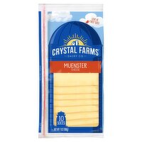 Crystal Farms Muenster Cheese, 10 Count, 7 oz