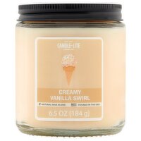Candle-Lite Creamy Vanilla Swirl Candle, 6.5 oz