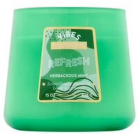 Candle-Lite Essential Elements Refresh Herbaceous Mint Candle, 15 oz
