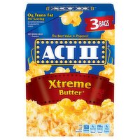 Act II Xtreme Butter Microwave Popcorn, 2.75 oz, 3 count