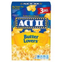 Act II Butter Lovers Microwave Popcorn, 2.75 oz, 3 count