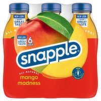 Snapple Mango Madness Flavored Juice Drink, 6 count, 96 Fluid ounce