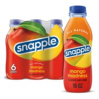 Snapple Mango Madness Flavored Juice Drink, 6 count