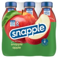Snapple Apple Juice Drink, 6 count, 96 Fluid ounce