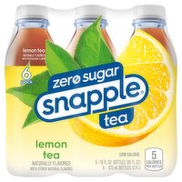 Snapple Zero Sugar Lemon Tea, 16 fl oz, 6 count