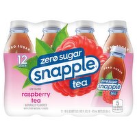 Snapple Zero Sugar Raspberry Tea, 16 fl oz, 12 count