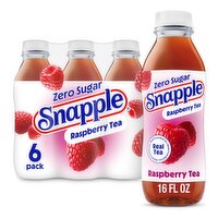 Snapple Zero Sugar Raspberry Tea, 16 fl oz, 6 count, 96 Fluid ounce